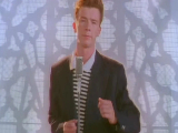 Picture of Rick Astley: Original, and recreation on a monitor by the EV22-G3.